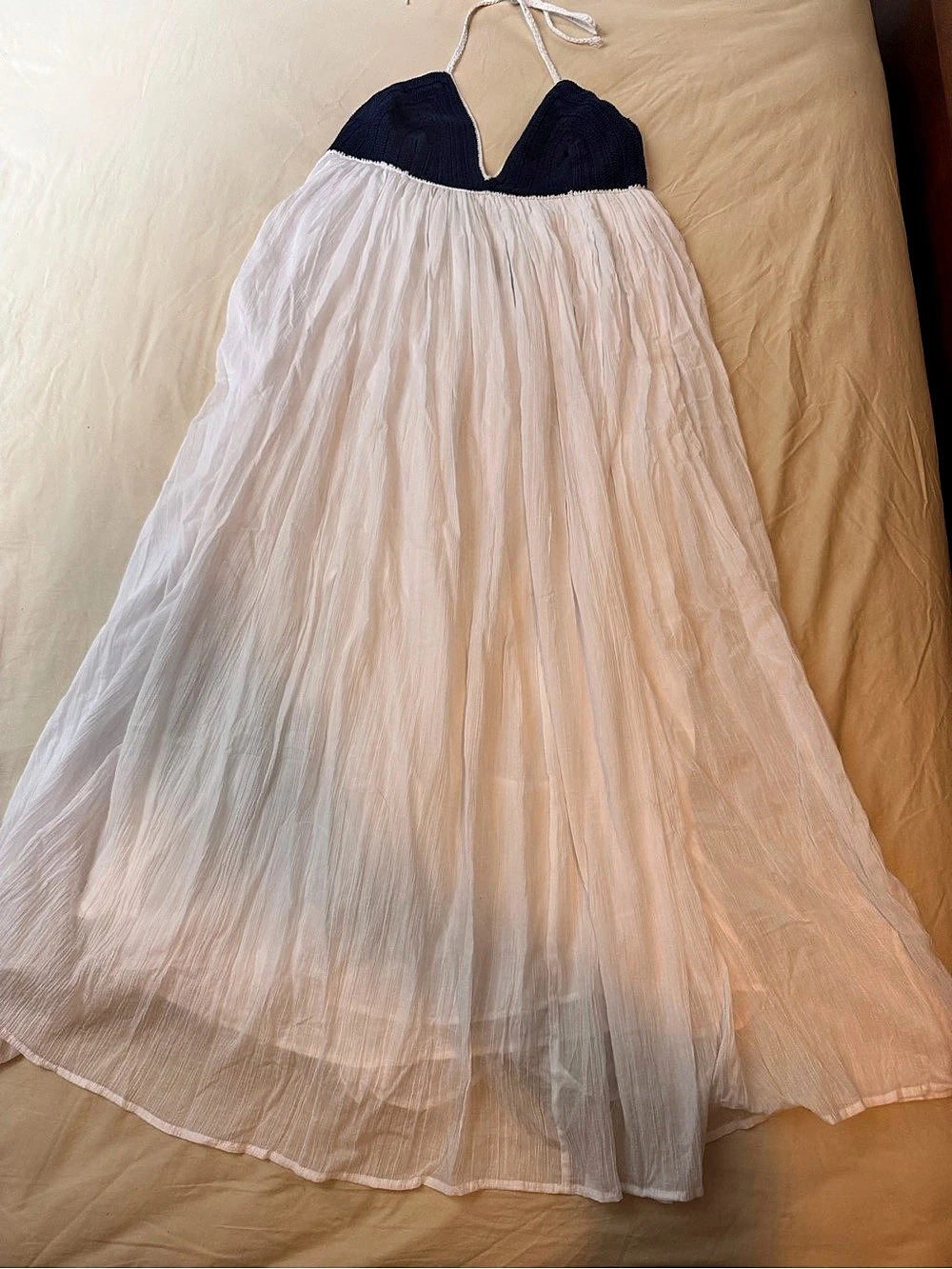 J.Crew Crochet Top Halter Maxi Dress XL NWT